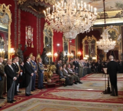 Vista general del Salón del Trono durante la celebración de la Pascua Militar